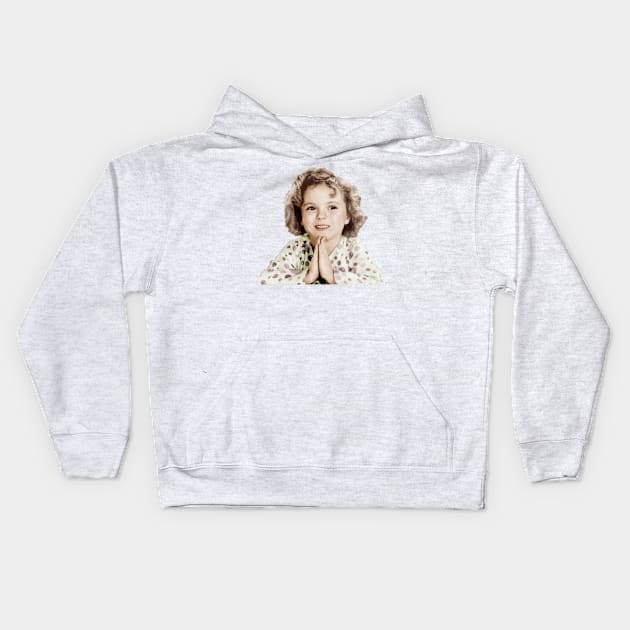 Shirley Temple Bedtime Prayers Kids Hoodie by RetroSalt